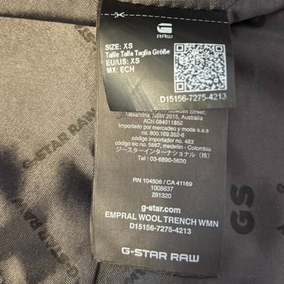 GSTAR wool trenchcoat XS - Picture 9 of 12